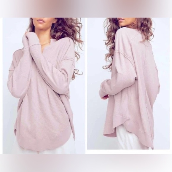 We the Free Free People Owen Oversized Thermal Fair Orchid - Picture 5 of 15